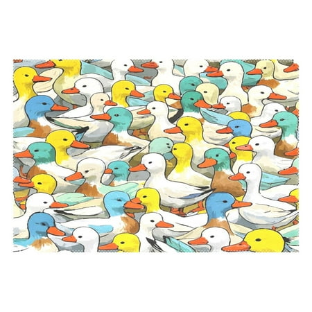 

Ryvnso 1 Piece Placemats Cute Ducks Dining Mats Heat-Resistant Non-Slip Washable Table Mat