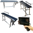 thumbnail image 6 of PreAsion Conveyor with Single Guardrail 59*7.8" Black PVC Belt Conveyor Industrial Conveyor System, 6 of 7