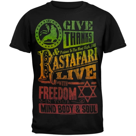 Rastafari - Live Adult T-Shirt - Small