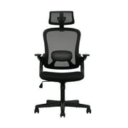 Mainstays Ergonomic Office Chair with Adjustable Headrest, Black, 275 lb Capacity