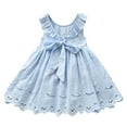 thumbnail image 1 of GDREDA Robe Décontractée pour Fille Été Robe pour Enfants Robe pour Enfants Robe pour Fille Robe Ajourée Brodée pour Fille Bébé Mignonne Bleu, 3-4 Ans, 1 of 7