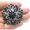thumbnail image 3 of Joyería de moda hermosa broche de cristal plateado con diamantes de imitación para mujer, 3 of 5