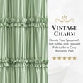 thumbnail image 2 of Seasonwood Ruffle Shower Curtain,Green Tiered Fabric Bathroom Curtain for Farmhouse Decor,72 x 72 Inch, 2 of 8