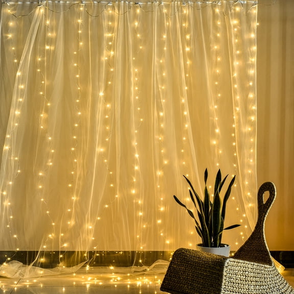 KY New led copper wire curtain lamp string low voltage water remote control Christmas Day 3 * 3m 300 light color curtain lamp