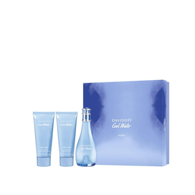 SET COOL WATER 3PZS 100ML EDT SPRAY/ BODY LOTION 75ML/ SHOWER GEL 75ML