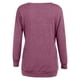 thumbnail image 5 of Puntoco moda mujer cuello redondo manga larga camiseta verano sólido bolsillo blusa suelta tops Puntoco Puntoco-3402, 5 of 6
