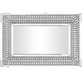thumbnail image 2 of Studio 350 Elegant Silver Glass Wall Mirror with Crystal Embellishment Silver - Rectangle, 2 of 5