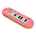 thumbnail image 2 of 8-Key Plastic Mini Electronic Piano Toy for Kids - Educational Musical Instrument with Optional Yellow/Red Color, Requires 2 AA Batteries (Not Included), Lightweight 47g, Compact 18.5x5.5x2cm Size, 2 of 7