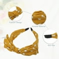 thumbnail image 4 of Unique Bargains Polka Dots Wide Bow Headbands Fashion Hair Hoop Yellow with Bow Knotted for Girl Women, 4 of 6