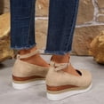 thumbnail image 4 of Womens Sandals Baeitkot Women's Fashion Casual Summer Style Solid Color Thick Bottom Wedge Shoes, 4 of 9