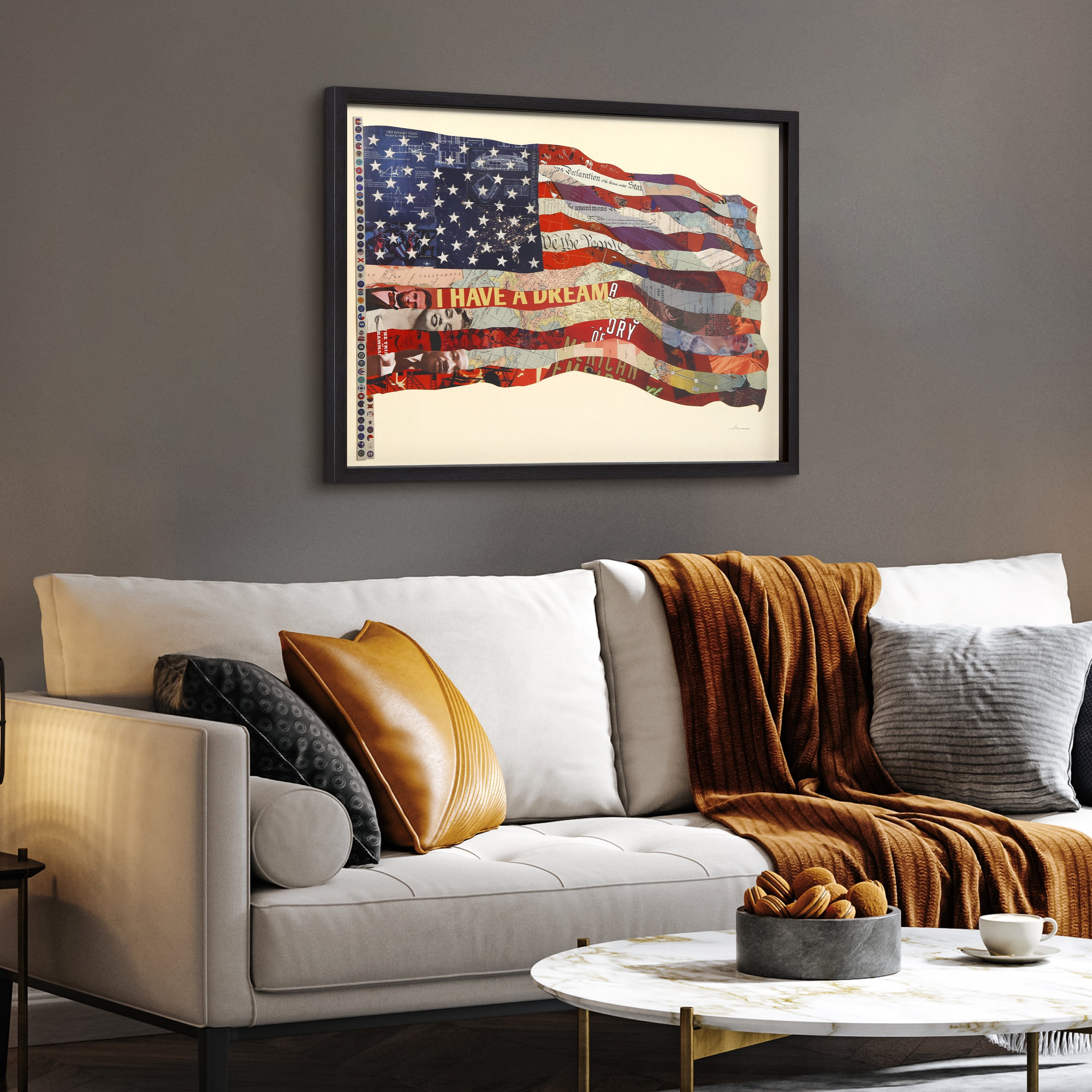 Direct Impact B Frameless Free Floating 40.00" x 30 in Framed Painting Art Prints, by Empire Art