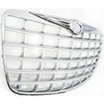 thumbnail image 3 of Grille For 2005-2008 Chrysler 300 Chrome Shell w/ Silver Insert Plastic, 3 of 5