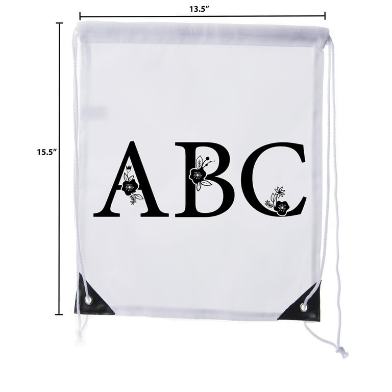 Monogrammed Backpack Custom Initial Drawstring Backpacks Personalized Cinch  Sack - Walmart.com