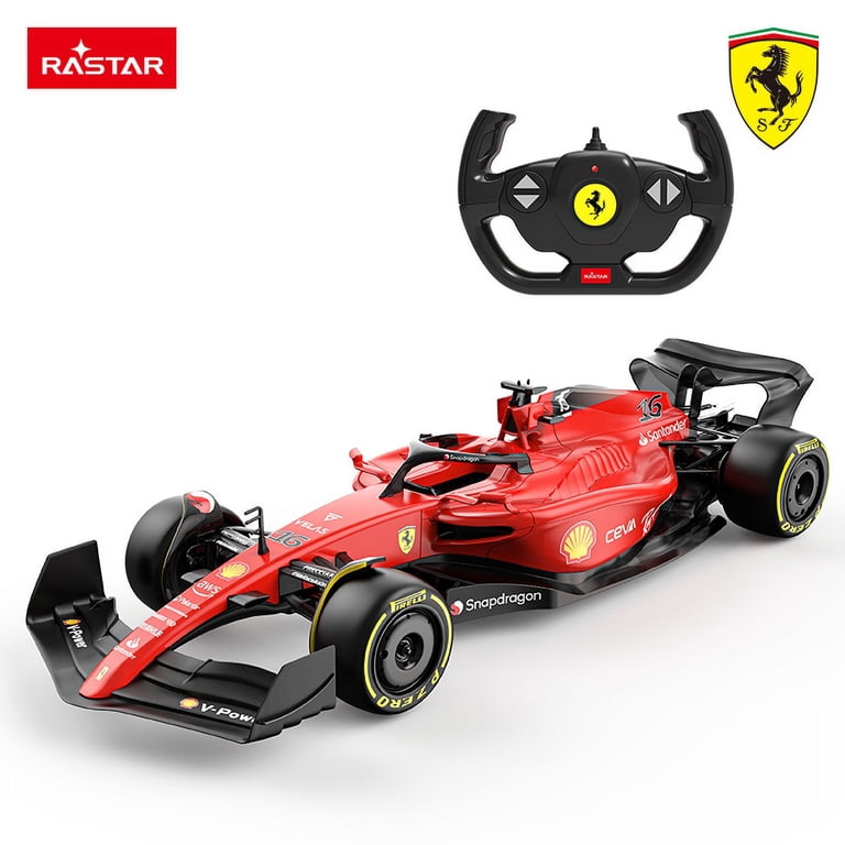 Rastar, Ferrari F1-75 Remote Control Car, 1/12 Scale, Black