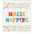 thumbnail image 3 of Ambesonne Wording Shower Curtain, Magic Happens, 69"Wx70"L, Multicolor, 3 of 3