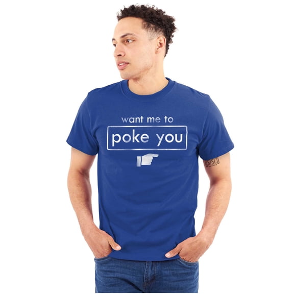 Poke Social Media Funny Innuendo Men's Graphic T Shirt Tees Brisco Brands S