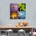 thumbnail image 6 of Art 4 Panels Canvas Print Wall Art Spring Summer Autumn Winter Four Seasons Landscape Color Tree Painting Pictures Prints Nature Forest Artwork Stretched and Framed for Bedroom Living Room Home, 6 of 6