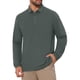 thumbnail image 5 of INSPIRE CHIC Camiseta Polo Básica de Manga Larga en Color Sólido para Hombre L Gris, 5 of 6