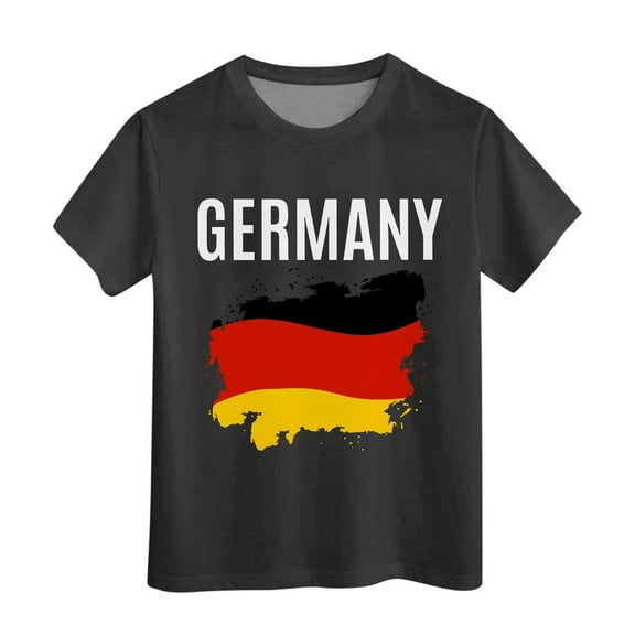Otqutp Toddler Short Tops German Kids T Shirt Soccer Girls T Shirt Summer Casual Top Fashion Printed Shirt Sports Casual T Shirt
