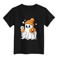 thumbnail image 4 of 9-10 Years Girl Halloween Short Sleeved Top Halloween T-Shirt Party Gift Spooky Season Daily Casual, 4 of 5