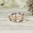thumbnail image 3 of Marquise Alexandrite Wedding Band- Open Leaf Ring Enhancer in 14K Rose Gold Vermeil- June Birthstone, 3 of 5