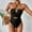 Black, variant on ZZwxWA Women's Cross Tie Back Halter Monokini Swimsuit One Piece Cut Out Belly Control Bathing Suit