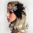 thumbnail image 2 of Diadema con aleta Yuyangstore para mujer con Rhinestone negro, 2 of 8