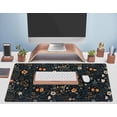thumbnail image 5 of Cute Dark Floral Desk Mat Vintage Flowers Plant Mouse Pad XXL Large Extended Gaming Mousepad Women Office Decor Desk Pad, Big Laptop Computer Keyboard and Mouse Mat with Stitched Edges, 31.5x15.7 in, 5 of 6