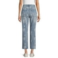 thumbnail image 5 of No Boundaries Juniors' High Rise Slim Straight Cropped Jeans, 5 of 5