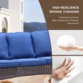 thumbnail image 3 of Ovios 2 Pieces Outdoor Patio Furniture with Sofa Wicker Patio Sectional with Loveseat for Backyard, 3 of 6