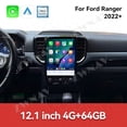 thumbnail image 2 of ZWNAV 12.1 inch Android For Ford Ranger 2023 2024 2025 CarPlay Car Radio Multimedia Player Stereo GPS Navigation Touch Screen, 2 of 14