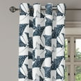 thumbnail image 3 of Ambesonne Marine Grommet Curtain, Ramp Fish Pattern Sea Back, 50"x120", White Dark Petrol Blue, 3 of 5