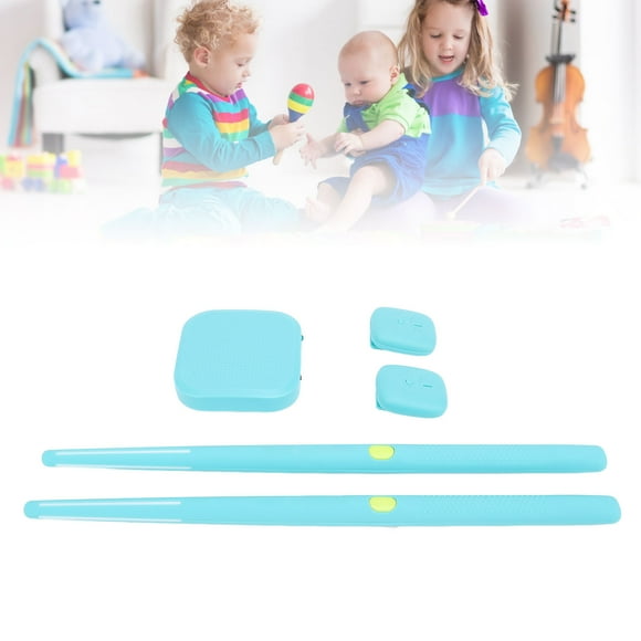 Electric Air Drumsticks Set, Virtual Air Drum Set, Air Drum Kit with 3D Motion Sensing Technology, Colorful Light Effect, Portable Drum Kit for Beginners Children Adults