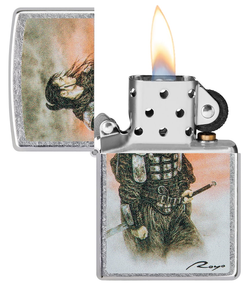 Zippo Luis Royo Warrior Street Chrome Pocket Lighter