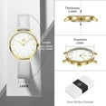 thumbnail image 6 of Ultra Thin Minialist Women Watches Simple Two Hands Ladies Dress Watch Leather Strap, 6 of 7