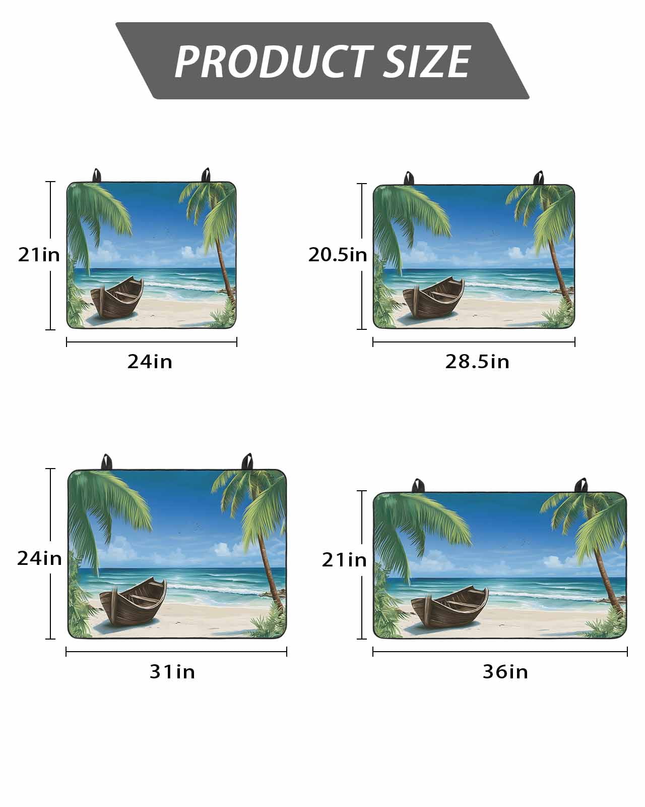 Stove Top Covers for Electric Stove, Ocean Beach Glass Stovetop Cover Protector, Blue Coastal Palm Tree Nautical Sailboat Induction Cooktop Protector Oven Mat for Kitchen Countertop 24"x21"