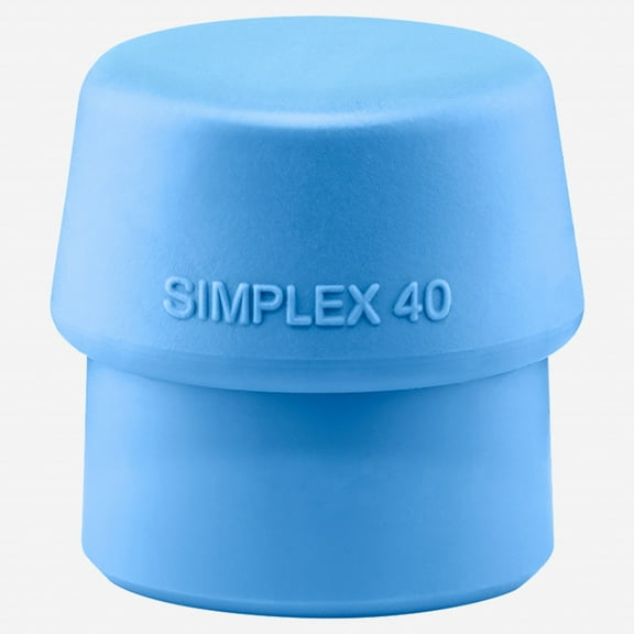 Halder Simplex Soft Blue Rubber Replacement Face Insert, Non-Marring, 1.57"