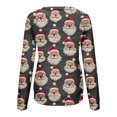 thumbnail image 6 of Sgkm Fashion Womens Tops Christmas Graphic O Neck Oversized Sweatshirt Vibrant Tops for Women Trendy S Dark Gray, 6 of 6