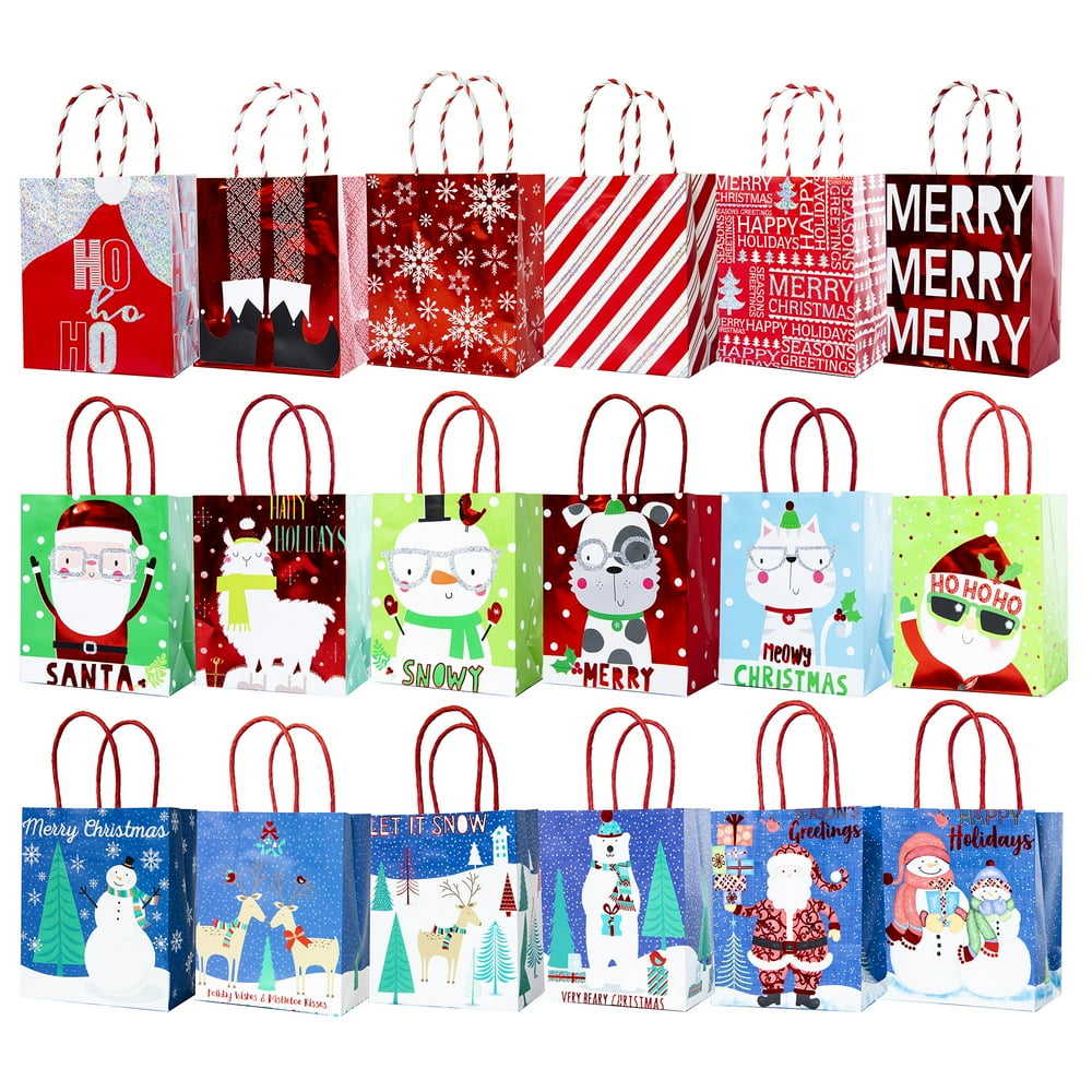Small gift bags with ribbon handles gold mini gift bag for birthday