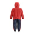 thumbnail image 4 of mgoYE Boy Rain Jacket 3t Kids Toddler Snow & Rain Suit - Waterproof Coverall One Piece Weather Resistant Baby Jacket(Red,1-2 Years), 4 of 7