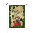 thumbnail image 1 of XMXY St. Patrick's Day Clover Red Puppy Garden Flags Double Sided,Farmhouse Holiday Yard Outdoor Sign Decor Flag 28"x40", 1 of 8