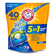 ARM & HAMMER plus OxiClean 5-in-1 Power Paks, 40 Count (Packaging may vary)