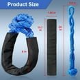 thumbnail image 3 of ROADGIVE Synthetic Soft Shackle Rope 1/2 Inch X 22 Inch (38,000lbs Breaking Strength) Soft Shackle Recovery Rope for Sailing SUV ATV 4X4 Truck Jeep Recovery Climbing Towing (Blue, 2-Pack), 3 of 8