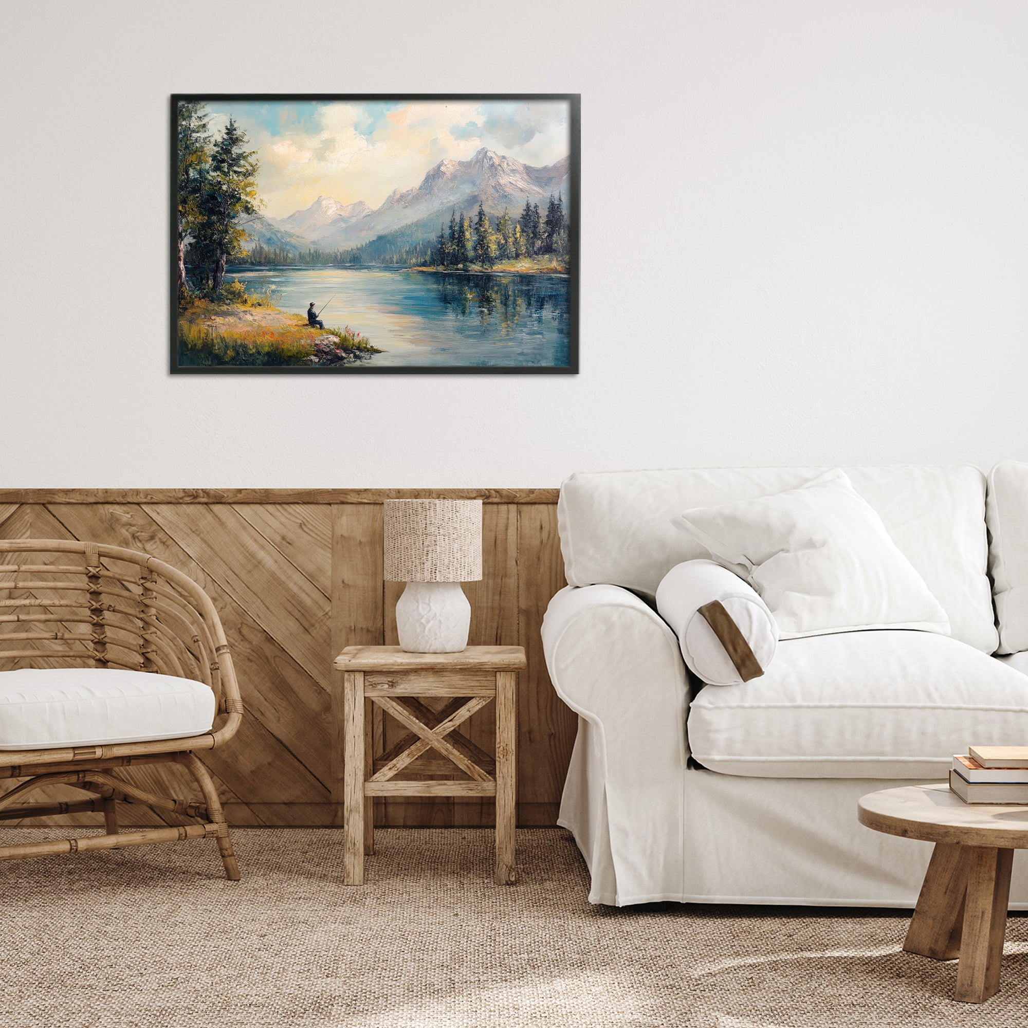 Stupell Industries Secret Fishing Spot Black Framed Giclee Art, design by Petal Prints Design