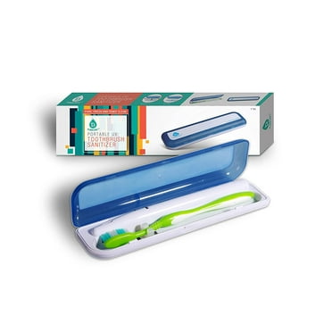 Pursonic Portable UV Toothbrush Sanitizer Case - Travel Toothbrush Sanitizer and Holder - For Electric and Manual Brush Heads with UV Light & Auto Shut Off Timer