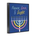 thumbnail image 2 of Stupell Industries Modern Peace Love & Light Casual Holiday Hanukkah Menorah Black Framed Giclee Art, 11 x 14, by Jess Baskin, 2 of 7