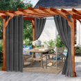 thumbnail image 3 of Altsales Sheer Outdoor Curtains for Patio Waterproof Indoor Privacy Voile Drapes, Grommet Semi-Sheer Curtains for Bedroom, Pergola, Porch, Gazebo and Cabana, 3 of 6