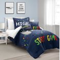 thumbnail image 2 of Video Games Reversible Oversized Comforter Navy/Multi 4Pc Set Twin, 2 of 10