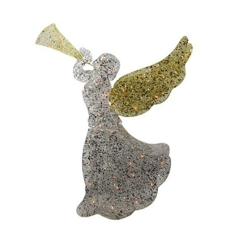 46 quot lighted two sided inspirational angel with trumpet one sided christmas trees