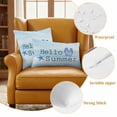 thumbnail image 6 of 2 Pack Outdoor Waterproof Throw Pillow Covers,Hello Summer Starfish Flip Flops Decorative Square Patio Pillowcases for Chair Couch Sofa 16x16in, 6 of 9